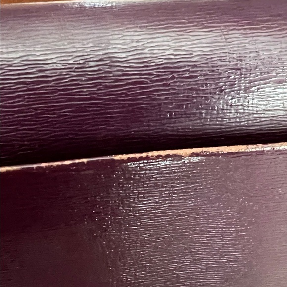 Givenchy Plum Leather Continental Wallet with Silver-Tone Logo GUC - Picture 14 of 17